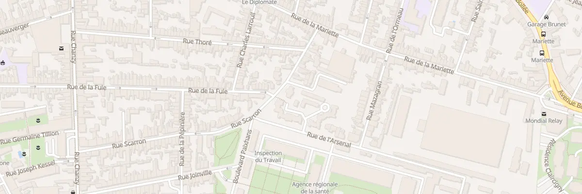 Plan du 76 Rue Scarron au Mans