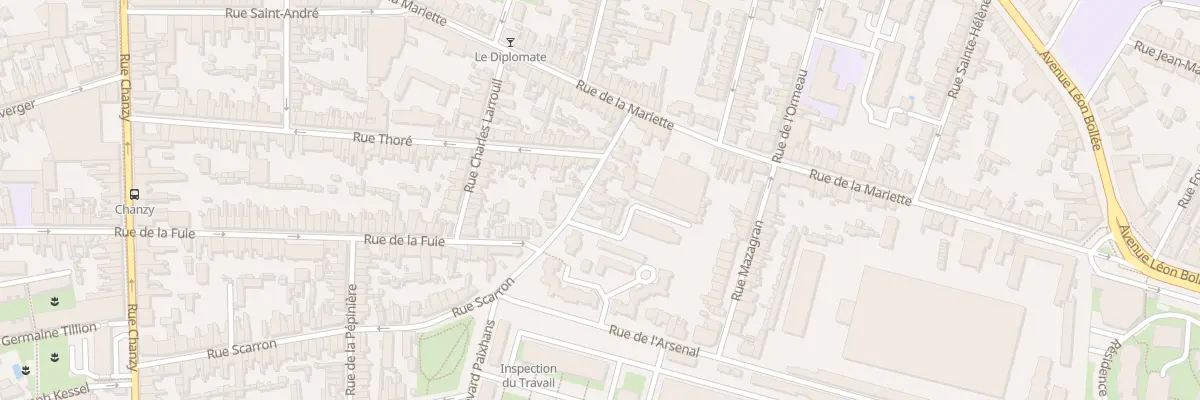 Plan du 84 Rue Scarron au Mans