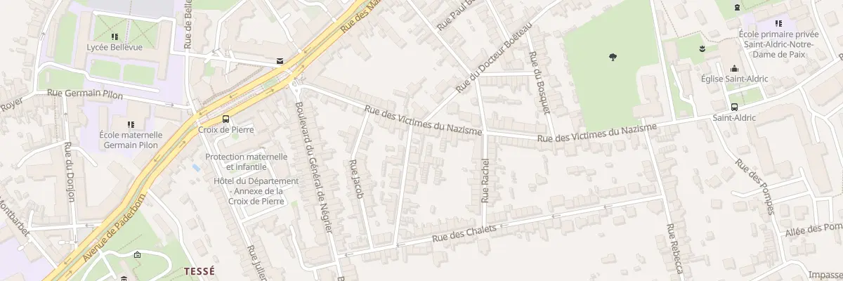 Plan du 36 Rue des Victimes du Nazisme au Mans