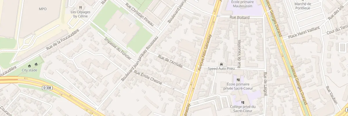 Plan du 16 Rue de l’Arrivée au Mans