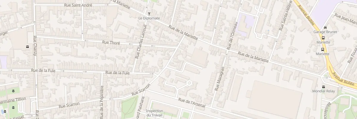 Plan du 86 Rue Scarron au Mans
