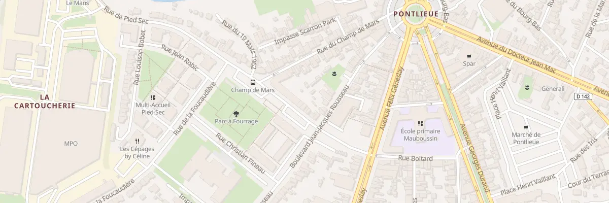 Plan du 17 Rue du 19 Mars 1962 au Mans