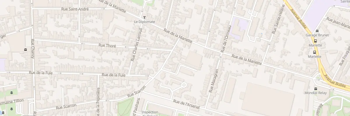 Plan du 88 Rue Scarron au Mans