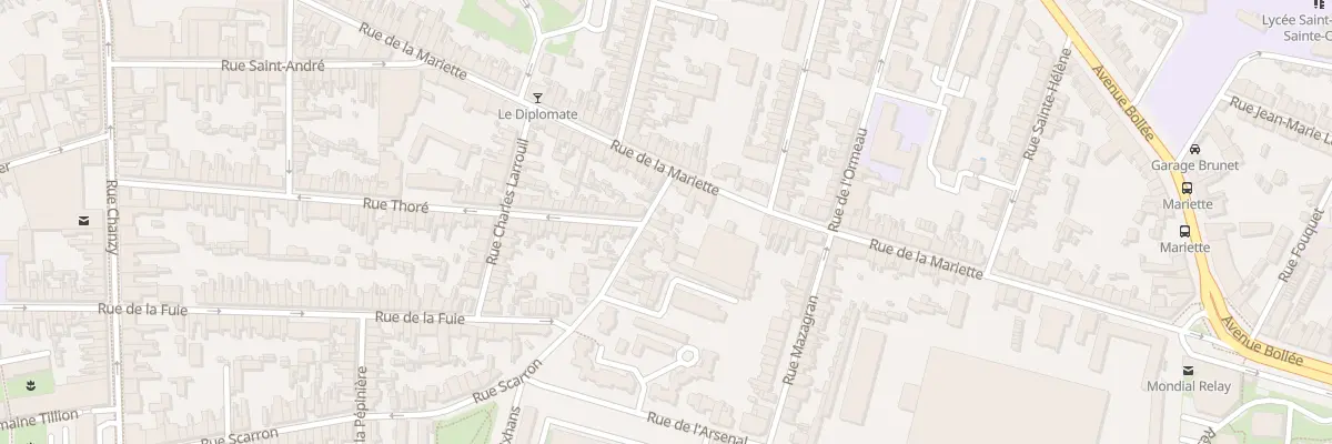 Plan du 92 Rue Scarron au Mans