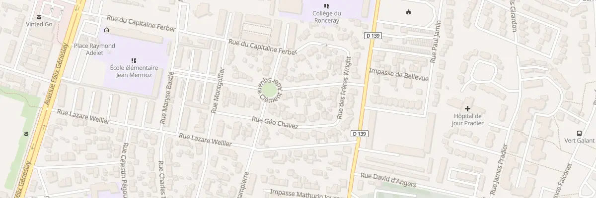 Plan du 24 Rue Hubert Latham au Mans