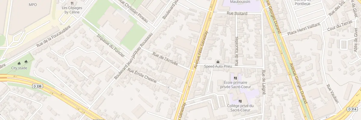 Plan du 8 Rue de l’Arrivée au Mans