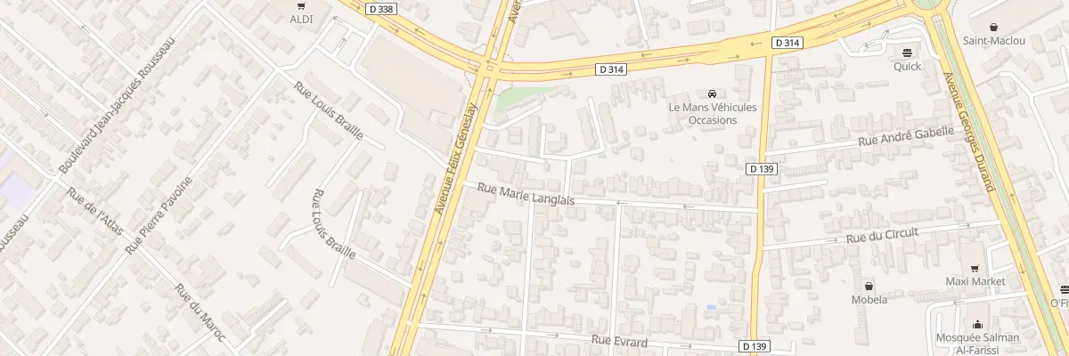 Plan du 42 Rue Marie Langlais au Mans