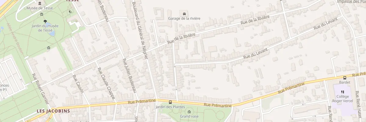 Plan du 1B Rue du Levant au Mans