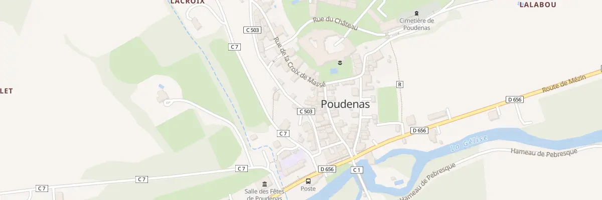 Plan du 10 Rue Principale à Poudenas