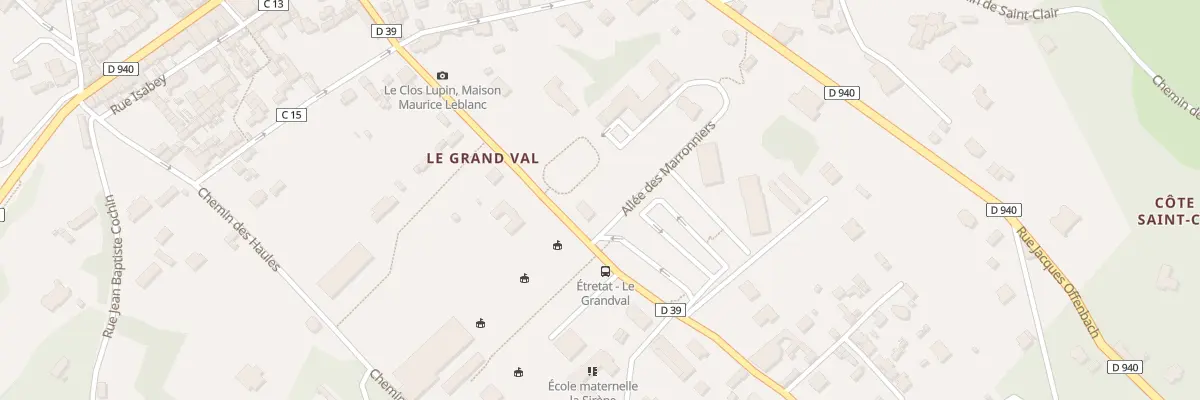 Plan du 23 Rue Guy de Maupassant à Étretat