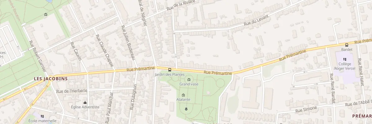 Plan du 59 Rue Prémartine au Mans