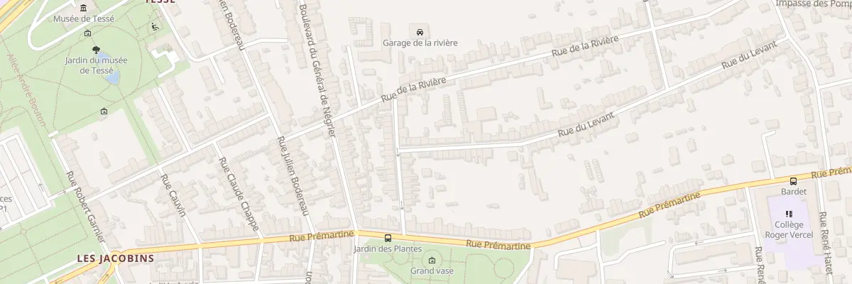 Plan du 1T Rue du Levant au Mans