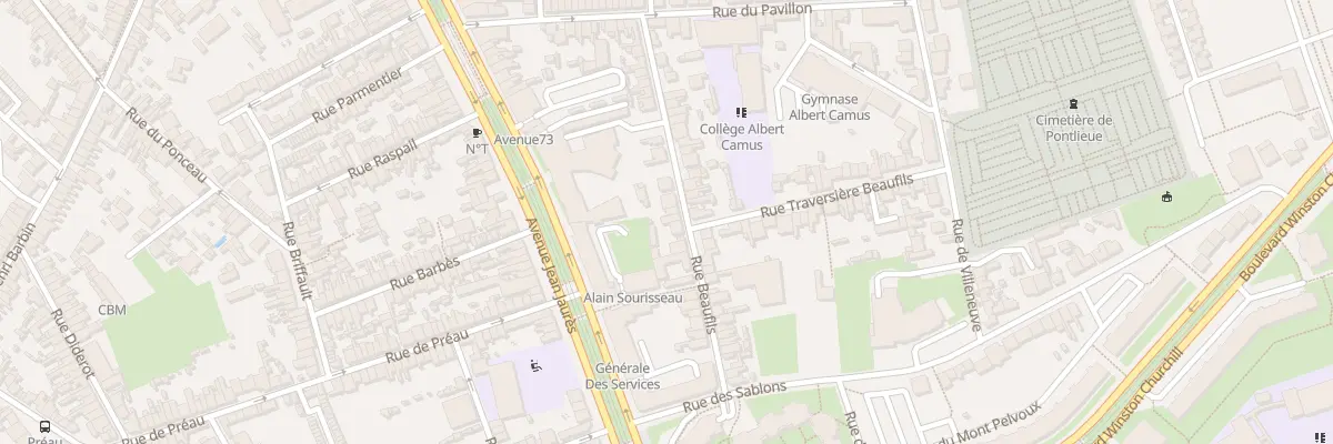 Plan du 42B Rue Beaufils au Mans
