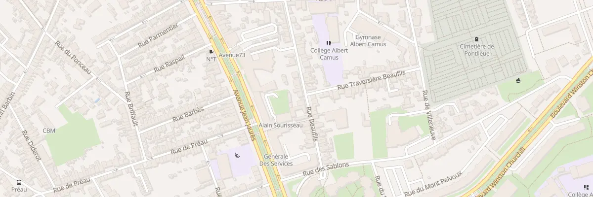 Plan du 44 Rue Beaufils au Mans