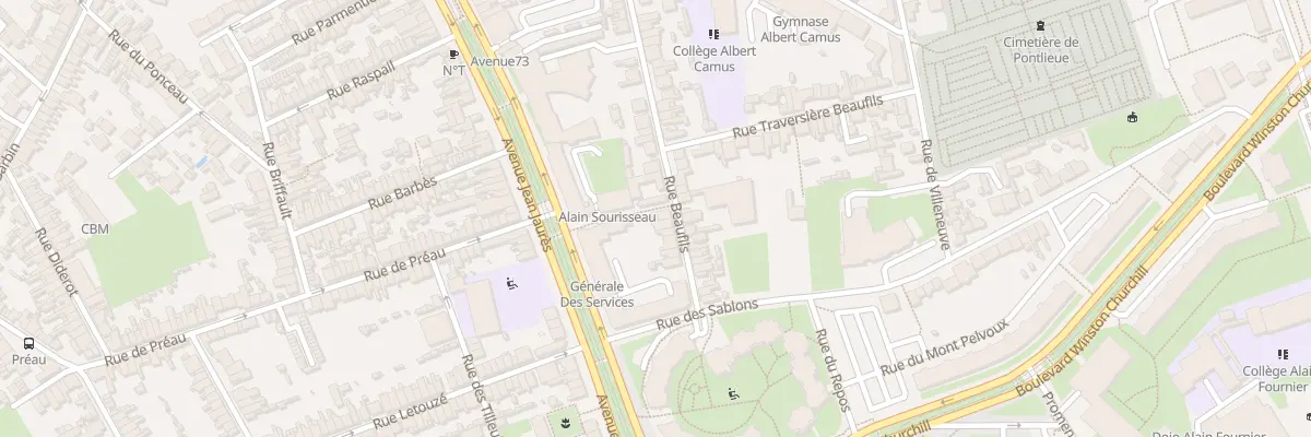 Plan du 56 Rue Beaufils au Mans