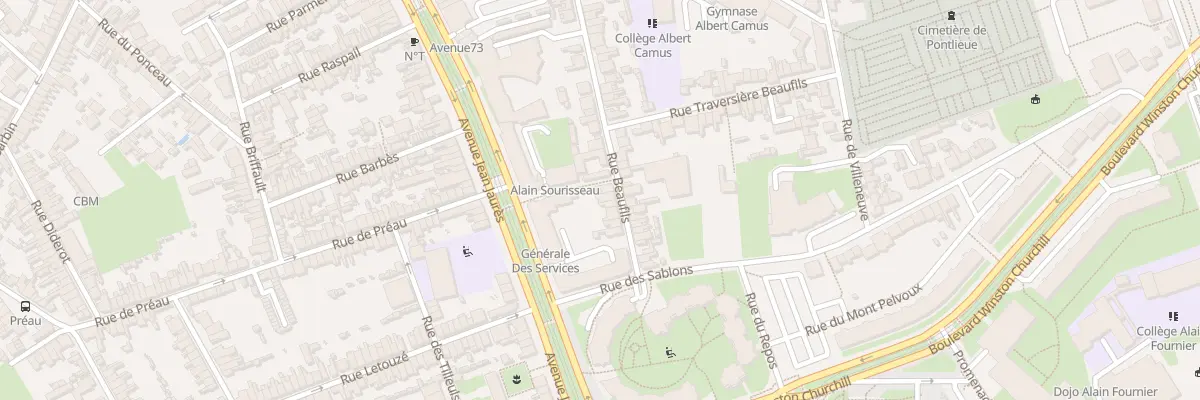 Plan du 58 Rue Beaufils au Mans