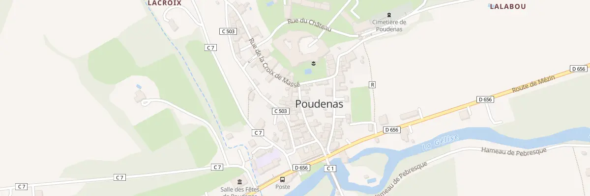 Plan du 11 Rue du Centre à Poudenas