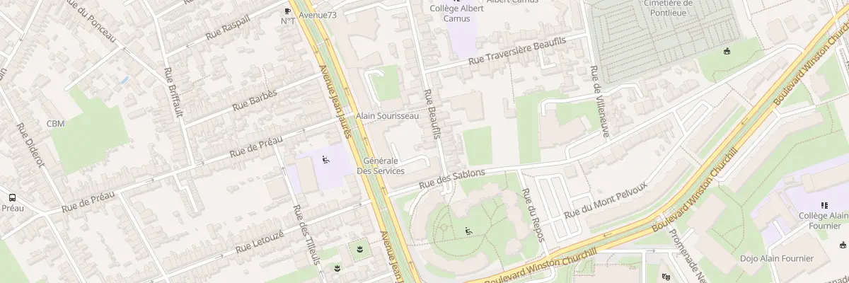 Plan du 66 Rue Beaufils au Mans