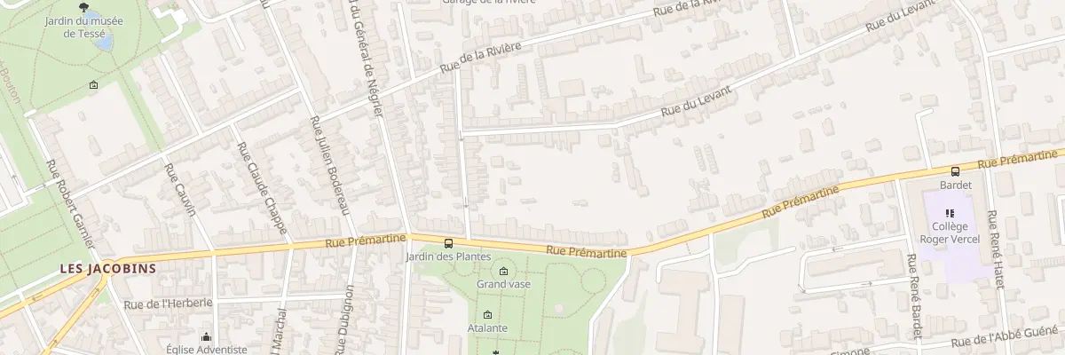 Plan du 8 Rue du Levant au Mans