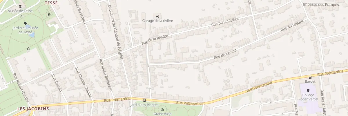 Plan du 9 Rue du Levant au Mans