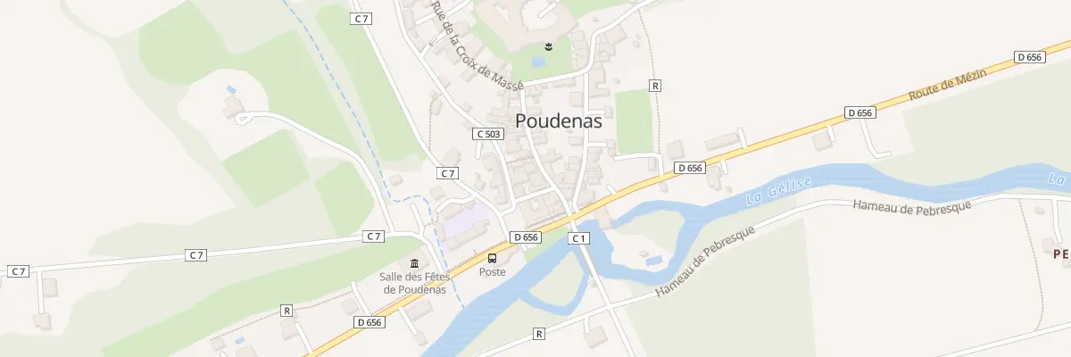 Plan du 1 Rue du Centre à Poudenas