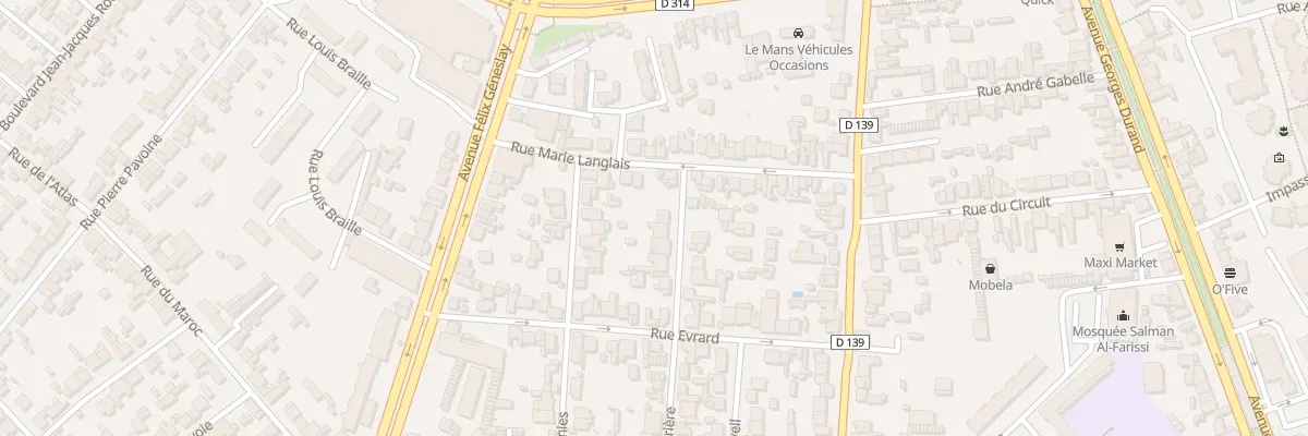 Plan du 2B Rue de la Carriere au Mans