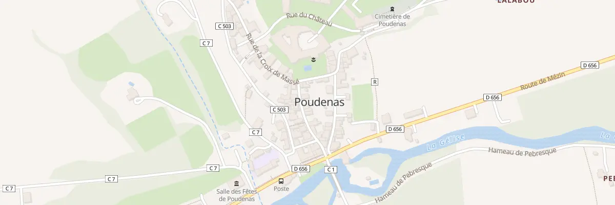 Plan du 12 Rue du Centre à Poudenas