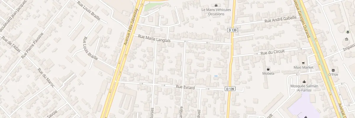 Plan du 4 Rue de la Carriere au Mans