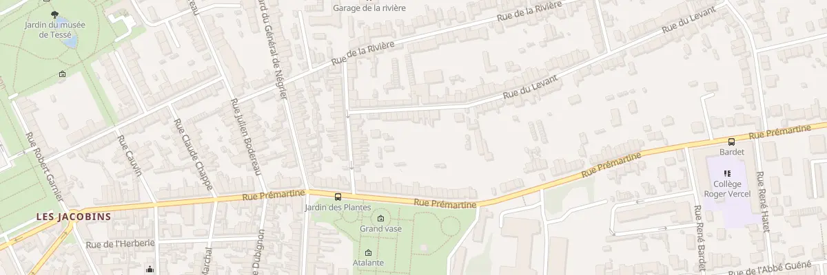 Plan du 12 Rue du Levant au Mans