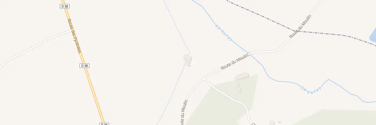 Plan du 1 Rte du Moulin à Montégut-Arros