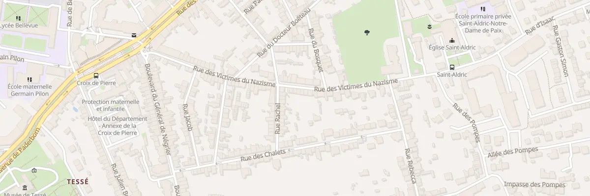 Plan du 66 Rue des Victimes du Nazisme au Mans