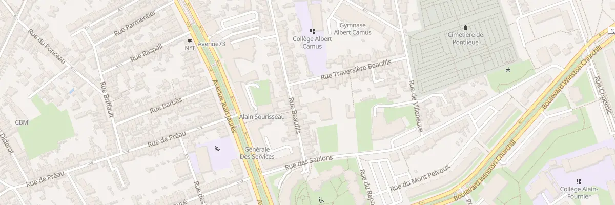 Plan du 55 Rue Beaufils au Mans