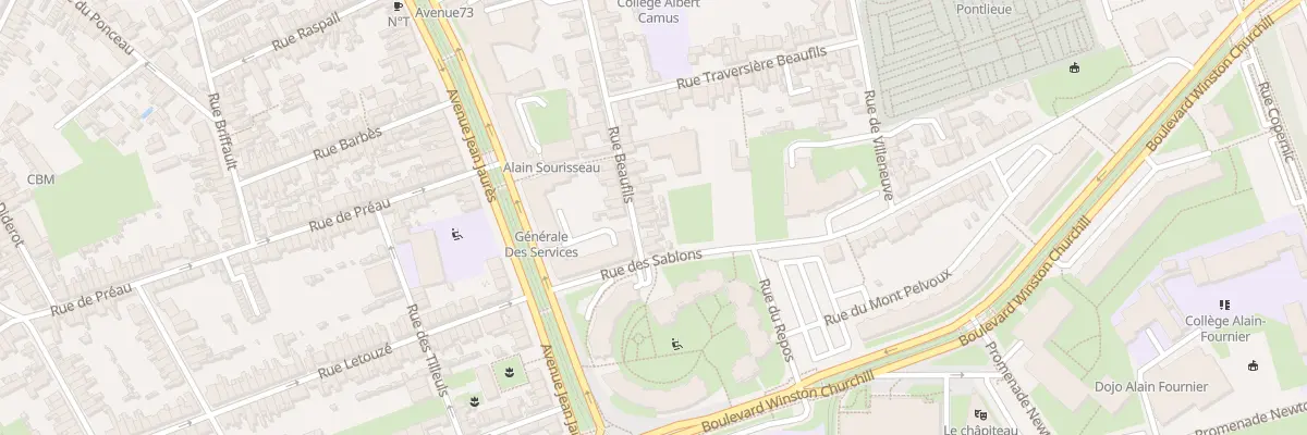 Plan du 75 Rue Beaufils au Mans