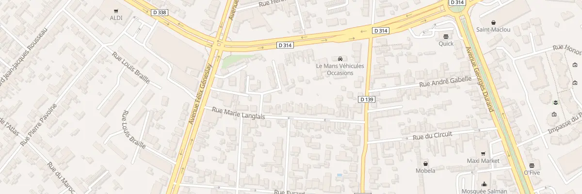 Plan du 28 Rue Marie Langlais au Mans