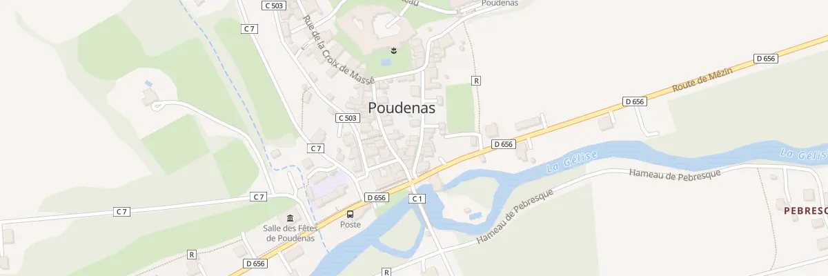 Plan du 7 Rue de l’Église à Poudenas