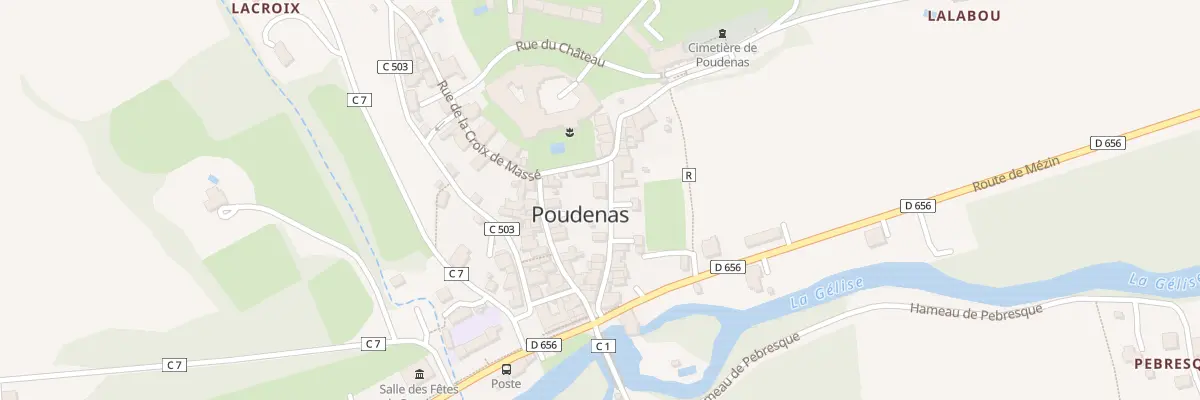 Plan du 11 Rue de l’Église à Poudenas