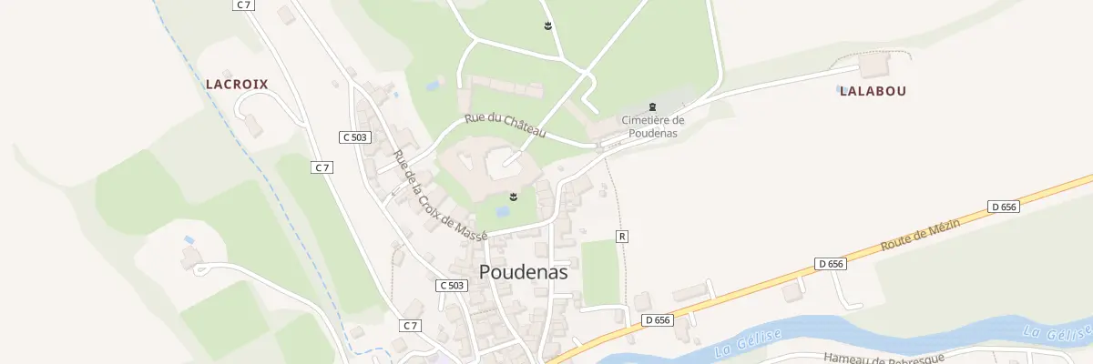 Plan du 23 Rue de la Croix de Massé à Poudenas