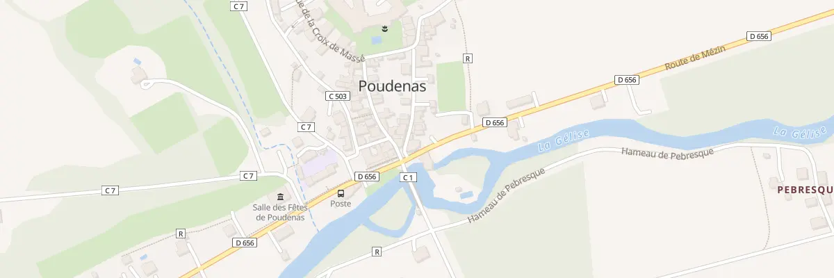 Plan du 5091 Rue de l’Église à Poudenas