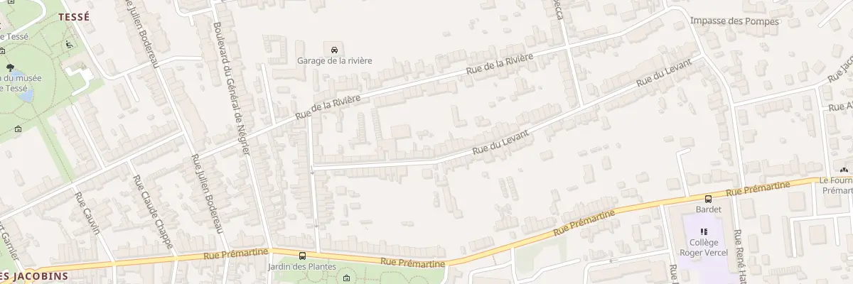 Plan du 21 Rue du Levant au Mans