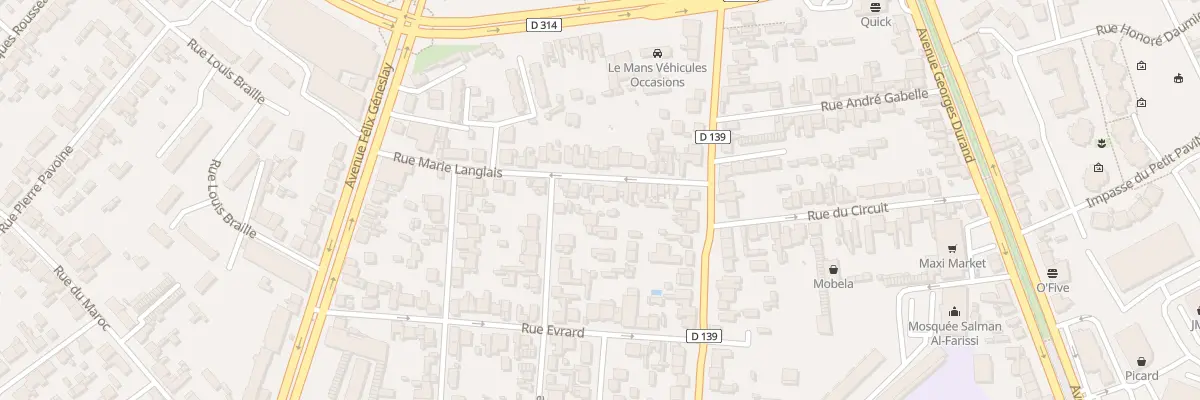 Plan du 9B Rue Marie Langlais au Mans