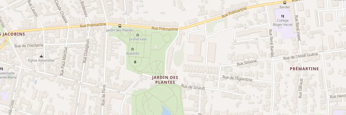 Plan du 38 Rue Prémartine au Mans