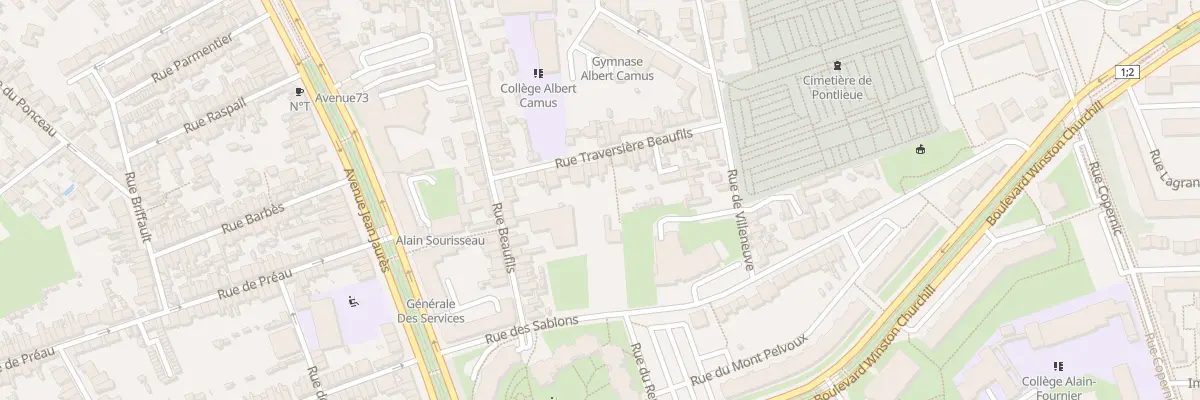 Plan du 18 Rue Traversière Beaufils au Mans