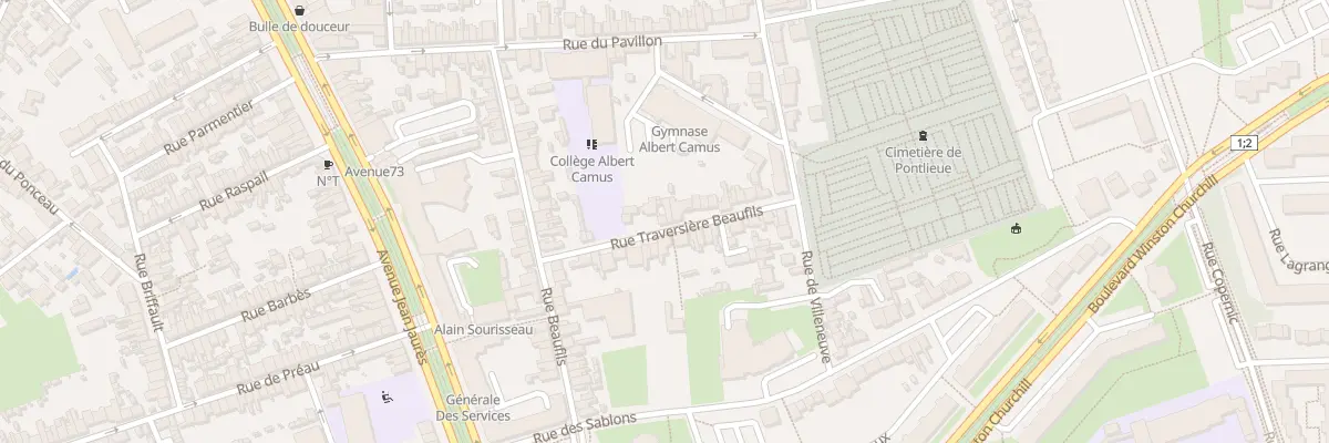 Plan du 9 Rue Traversière Beaufils au Mans