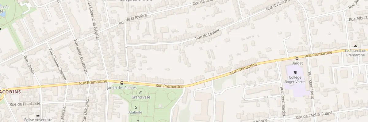 Plan du 99 Rue Prémartine au Mans