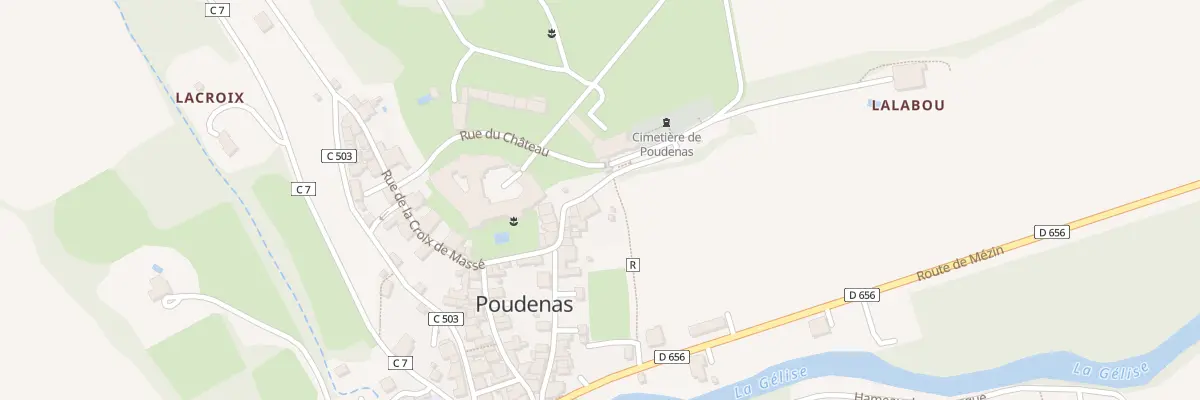 Plan du 38 Rue de la Croix de Massé à Poudenas