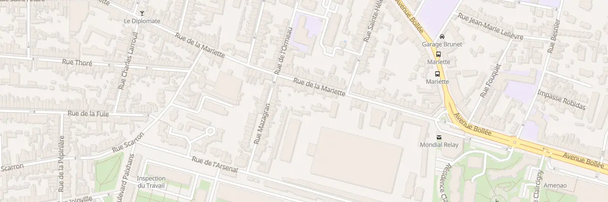 Plan du 100 Rue de la Mariette au Mans