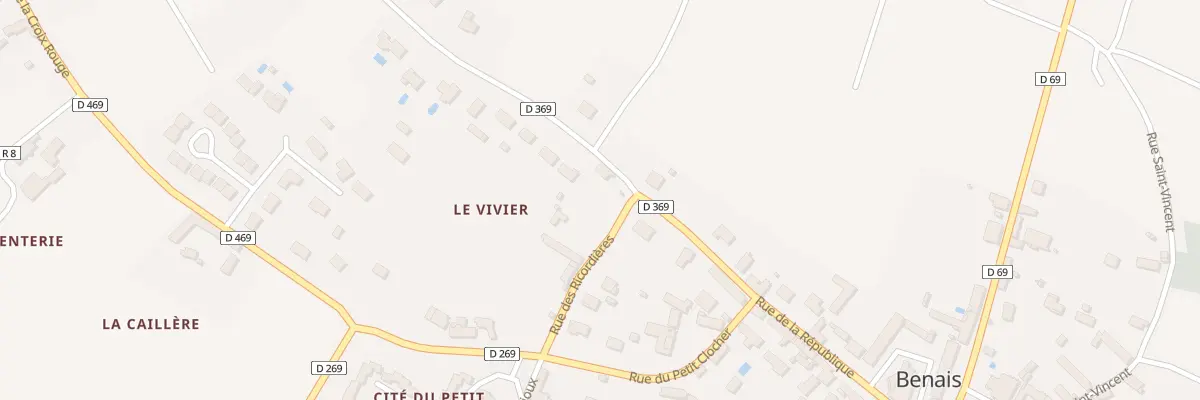 Plan du 149 Le Vivier à Benais