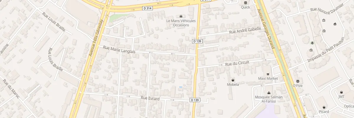 Plan du 3T Rue Marie Langlais au Mans