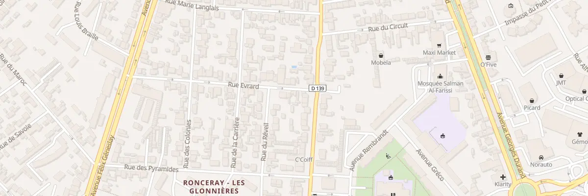 Plan du 3 Rue Evrard au Mans
