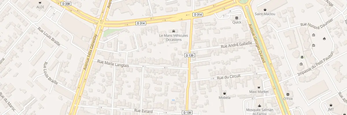 Plan du 138B Rue de Laigne au Mans